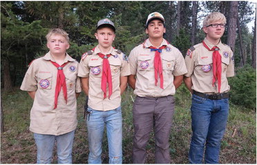 FOUR BOYS FROM BOY SCOUT ….