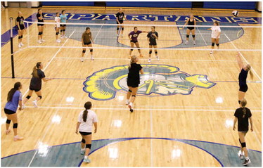 V-ball Squad Looks  To Get Over Other  Side Of Mountain