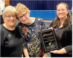 MARLYS FARVER (center) was honored ….